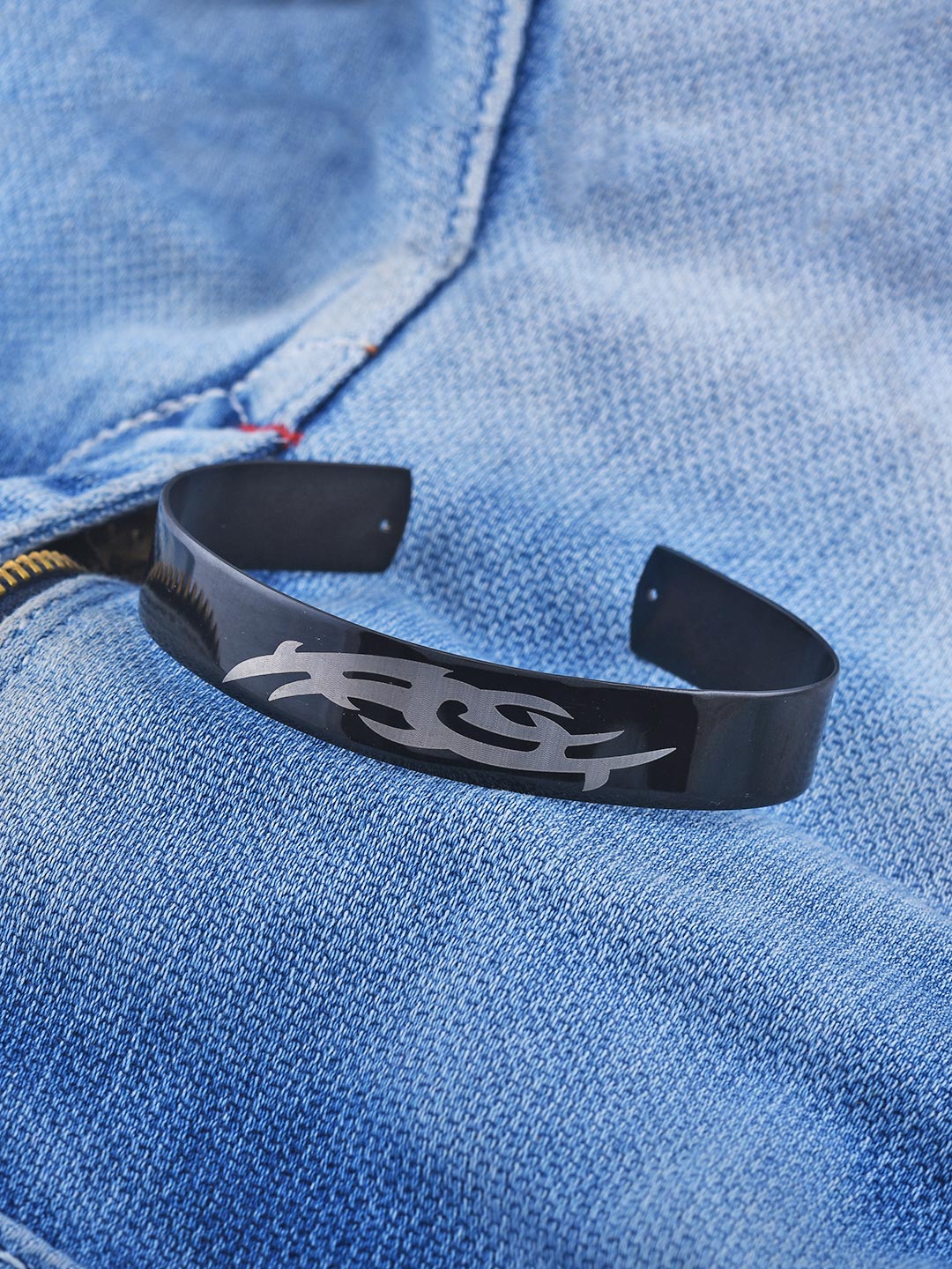 Stainless Steel Black Mens Band Bracelet