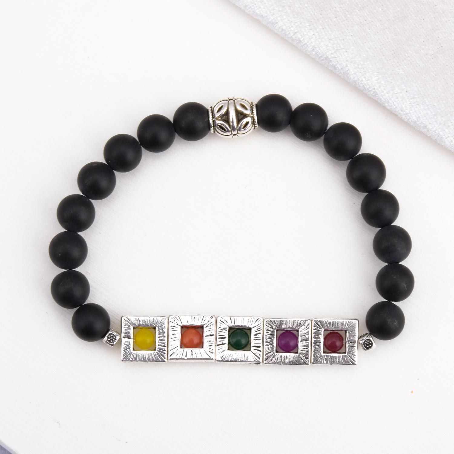 Contemporary Multi Colored Stones Bracelet