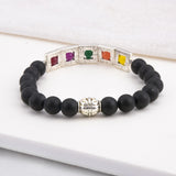 Contemporary Multi Colored Stones Bracelet