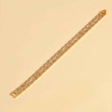 Gold Plated Textured Mens Bracelet