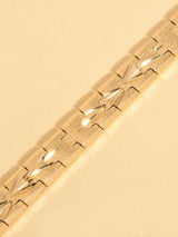 Gold Plated Textured Mens Bracelet