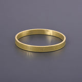 Engraved Numerus Gold Metallic Mens Bracelet