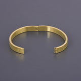 Engraved Numerus Gold Metallic Mens Bracelet