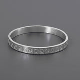 Ying Yang Silver Metallic Mens Bracelet