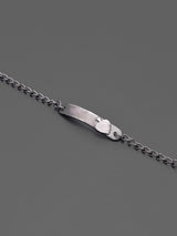 Oxidised Spade Silver Mens Bracelet