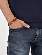 Religious Symbols Links Mens Bracelet