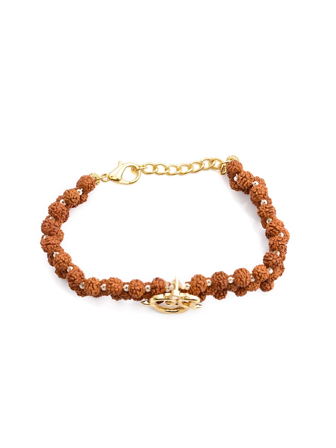 Om Symbols Links Mens Rudraksh Bracelet