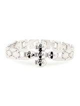 5 Skull Style Icon Links Mens Bracelet