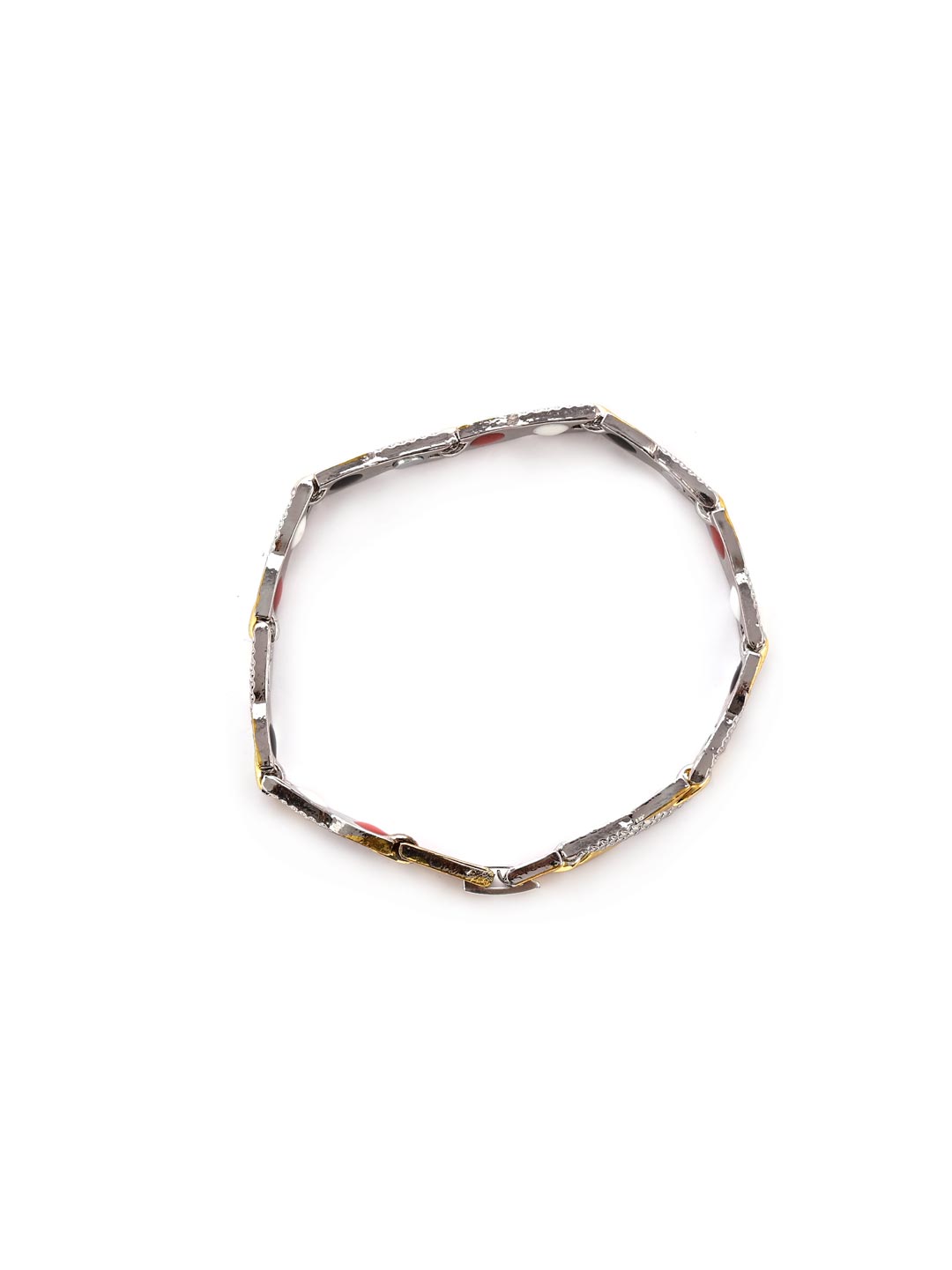 Contemporary Modern Links Mens  Golden Bracelet