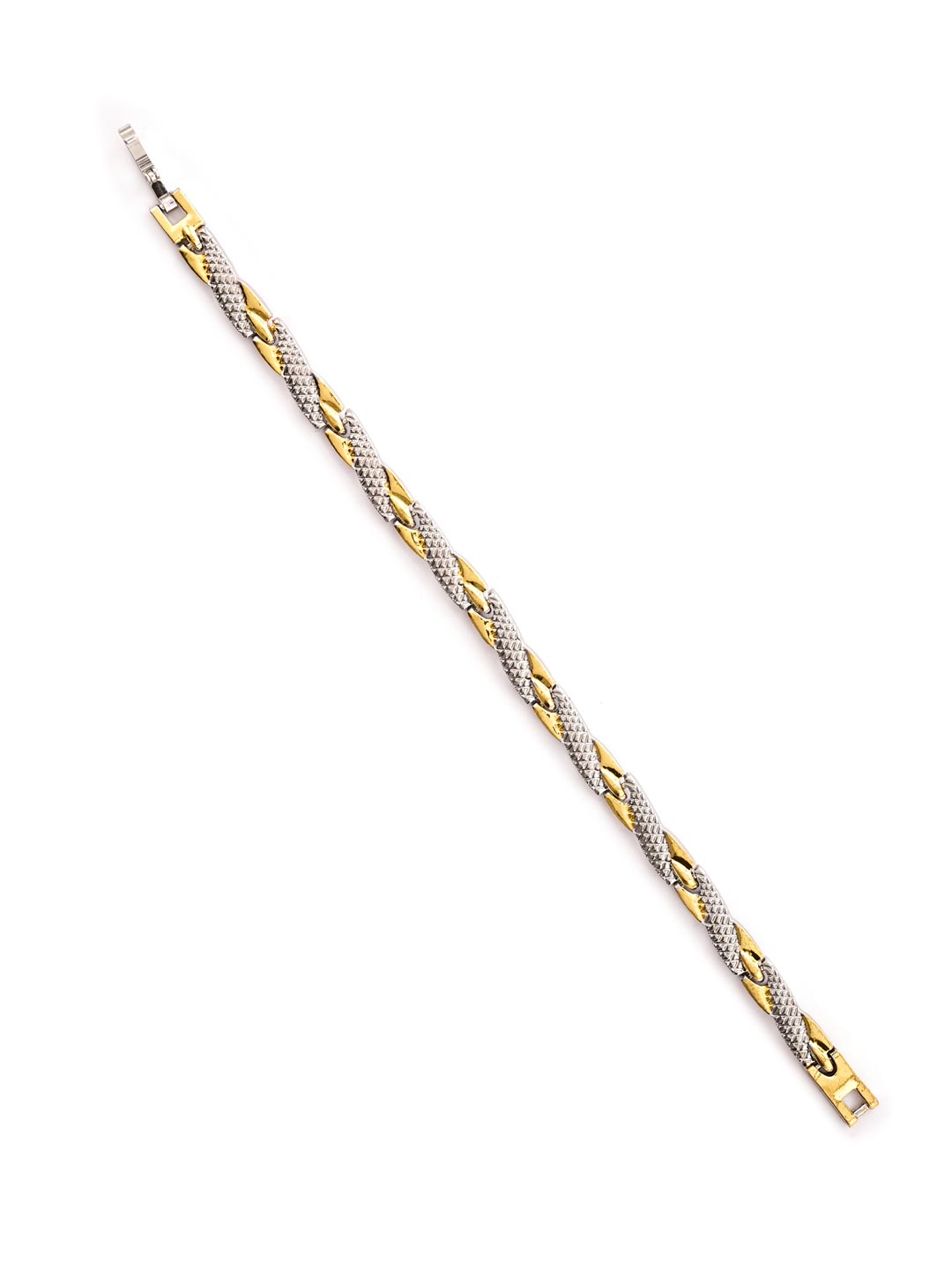 Contemporary Modern Links Mens  Golden Bracelet
