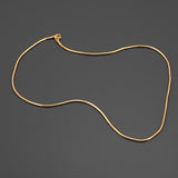 Classic Gold Plated Mens Snake Chain