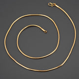Classic Gold Plated Mens Snake Chain