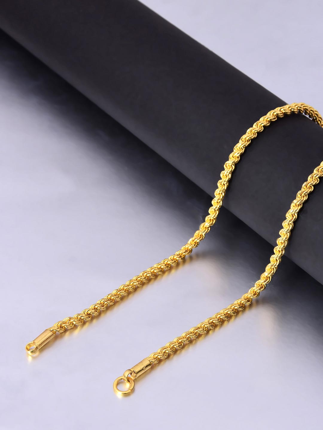 Thick Gold Plated Mens Rope Chain