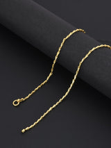 Bar Links Gold Plated Mens Chain