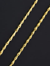 Bar Links Gold Plated Mens Chain