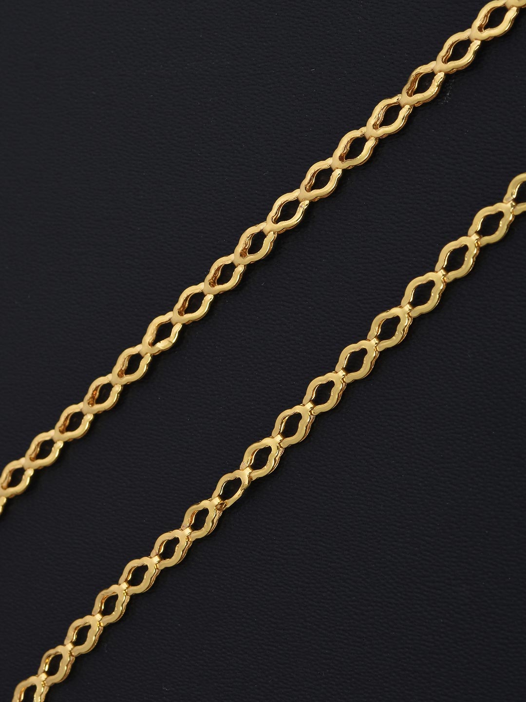 Thin Designer Gold Plated Mens Chain