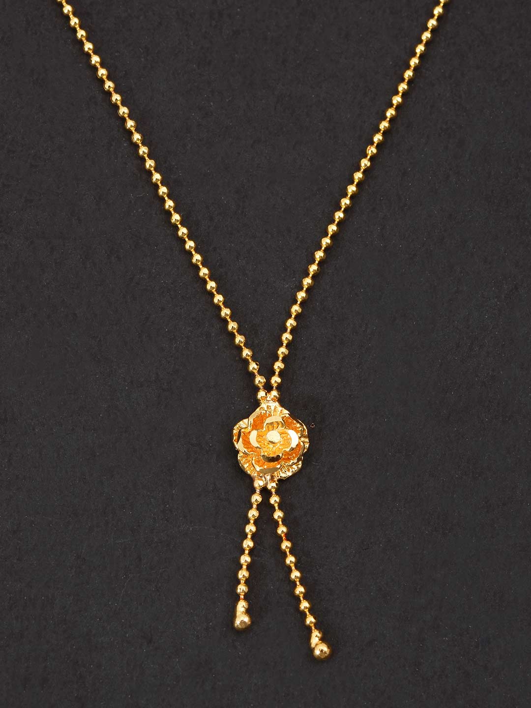 Golden Floral Modern Ball Mens Chain