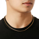 Contemporary Modern Golden Color Thick Mens Chain