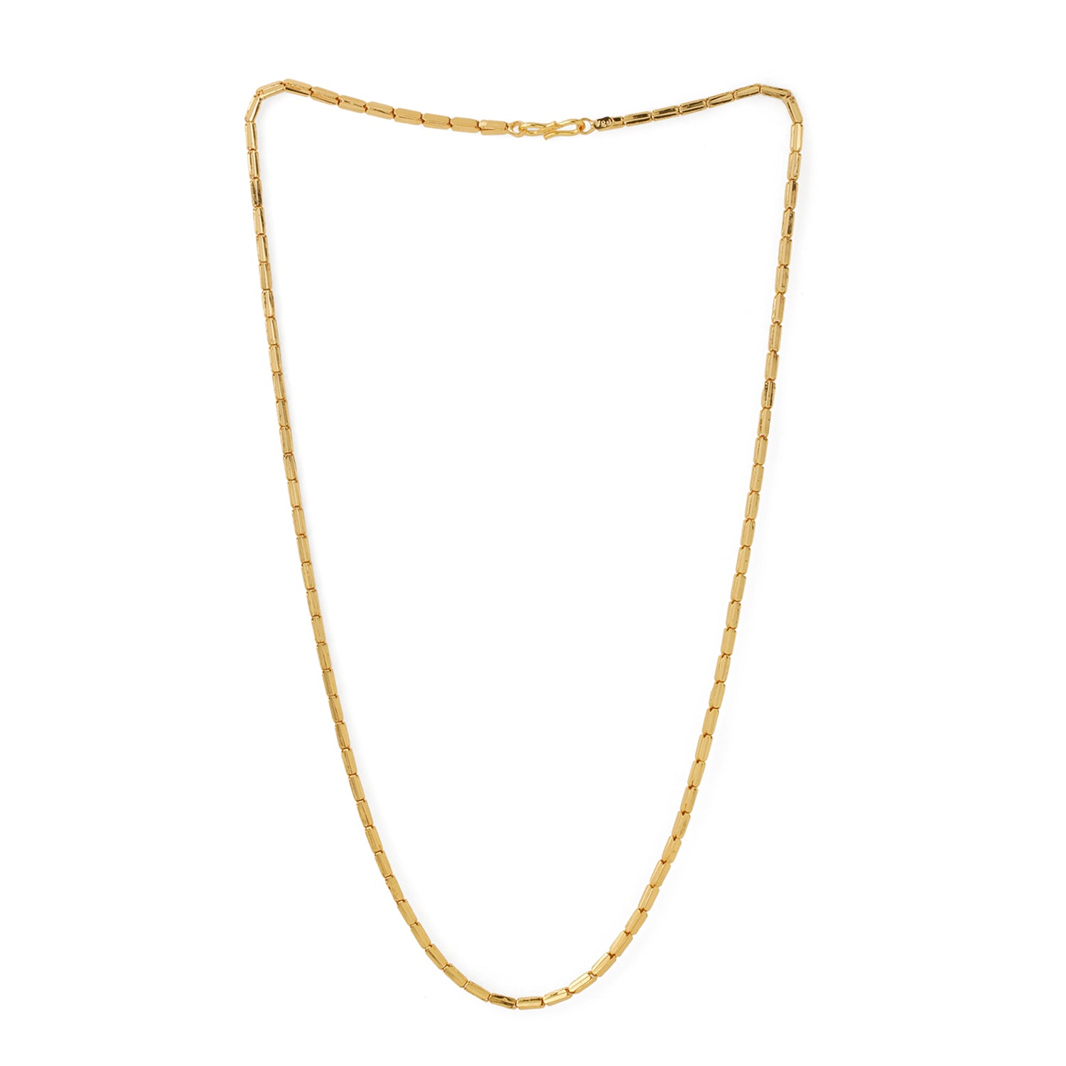 Classic Modern Gold Plated Box Mens Chain
