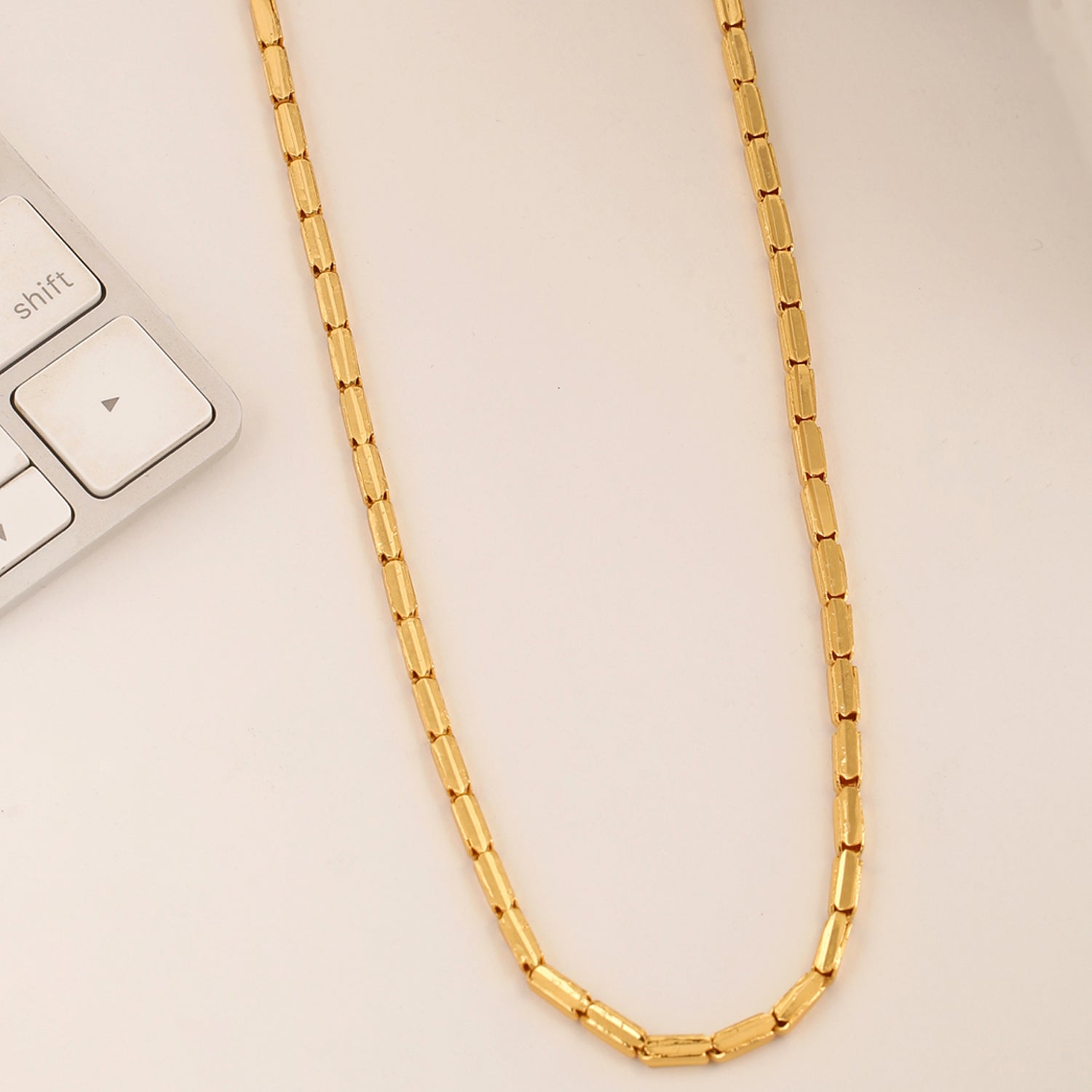 Classic Modern Gold Plated Box Mens Chain