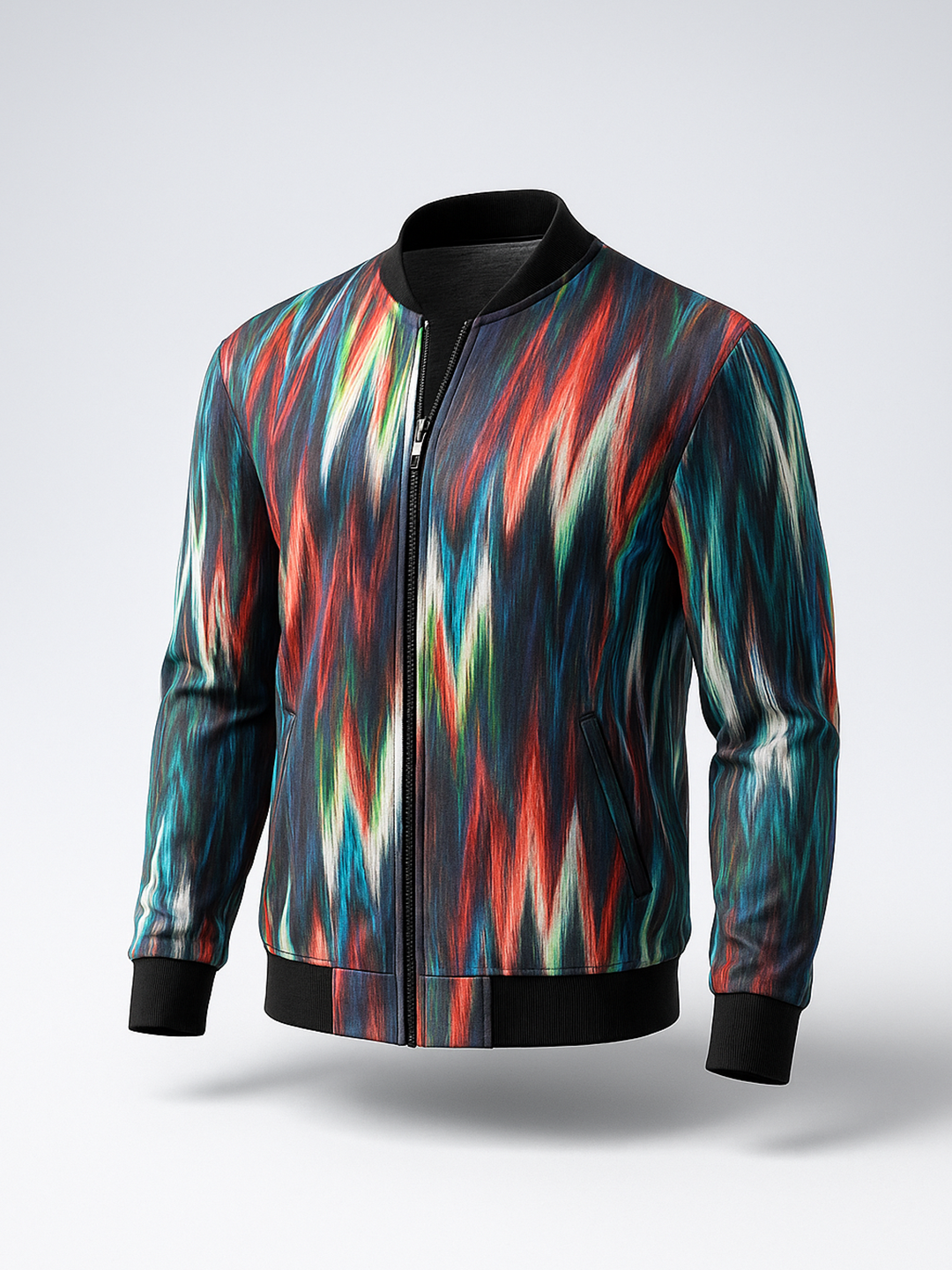 Multi Shoegaze Printed Velvet Jacket