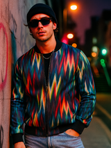 Multi Shoegaze Printed Velvet Jacket