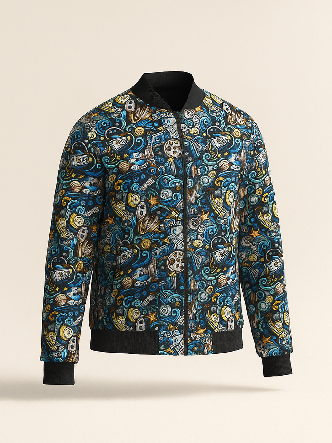 Multicolor Moonshine Printed Velvet Jacket