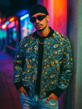 Multicolor Moonshine Printed Velvet Jacket