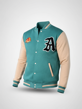 Pizza Sea Green LA Varsity Jacket