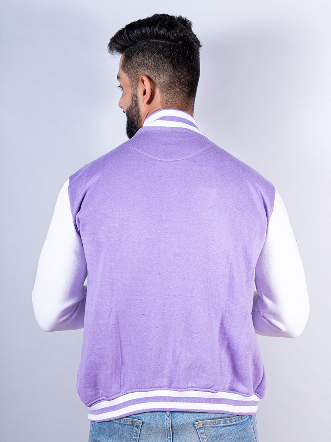 Good Vibes Lilac R Varsity Jacket
