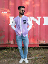 Good Vibes Lilac R Varsity Jacket