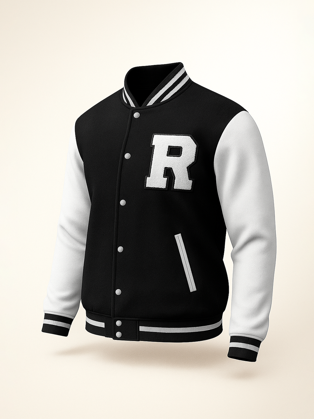 Black R Varsity Jacket