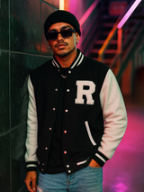 Black R Varsity Jacket