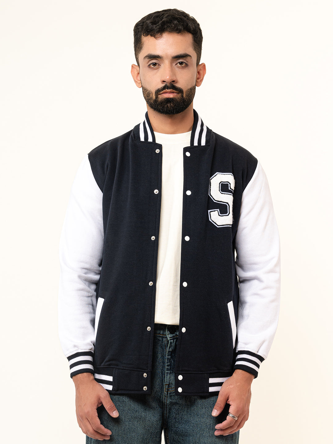 Navy Blue S Varsity Jacket