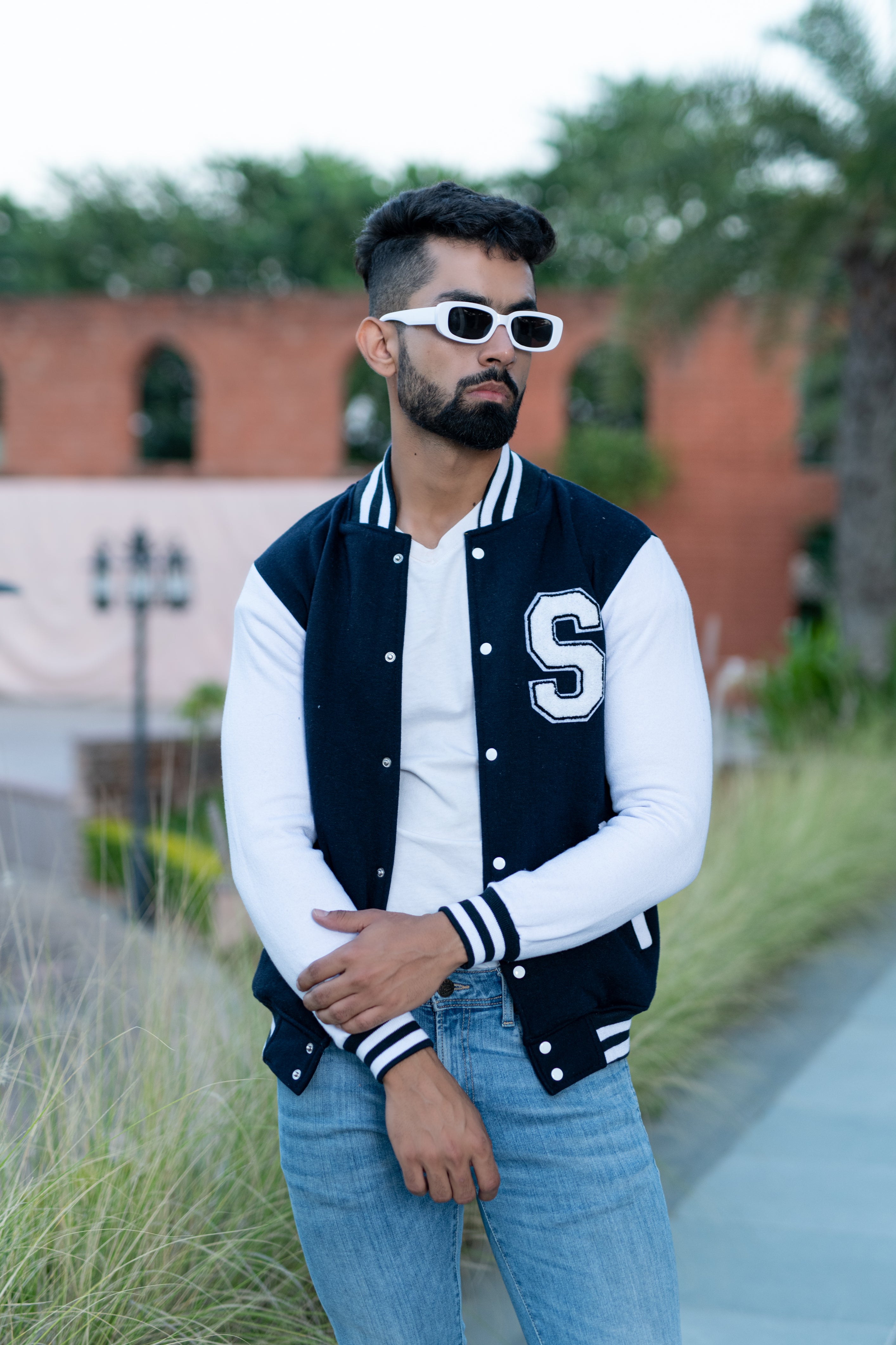 Navy Blue S Varsity Jacket