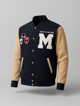 Born To Be Free Alien M Blue Varsity Jacket