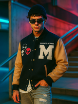 Born To Be Free Alien M Blue Varsity Jacket