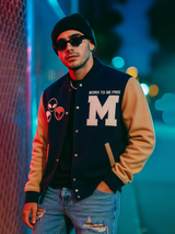 Born To Be Free Alien M Blue Varsity Jacket