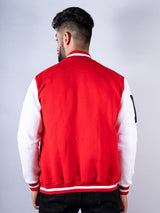 Red good vibes S Varsity Jacket