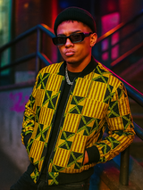 Yellow African Printed Jacket