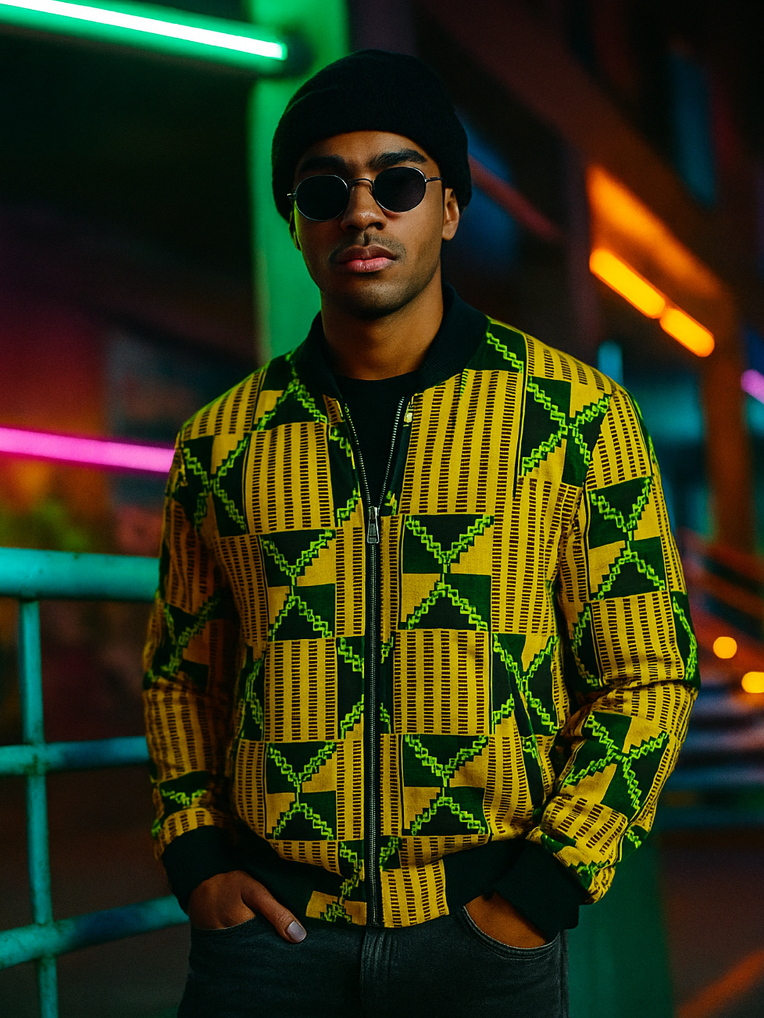 Yellow African Printed Jacket