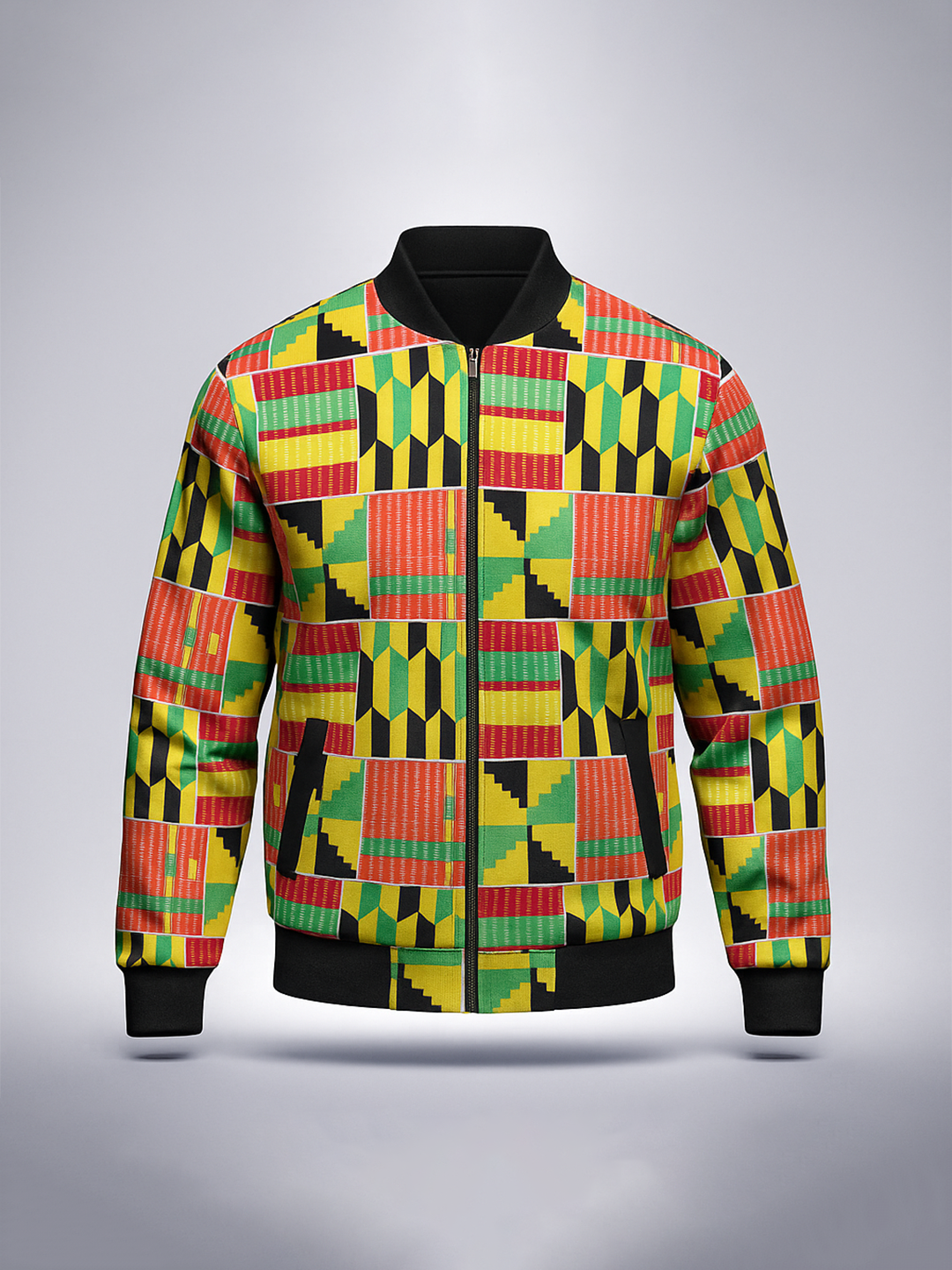 Multicolor African Wax Printed Velvet Jacket