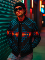 Multicolor Pendleton Printed Velvet Jacket
