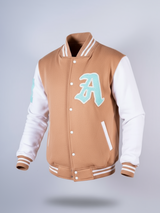 Beige LA Varsity Jacket