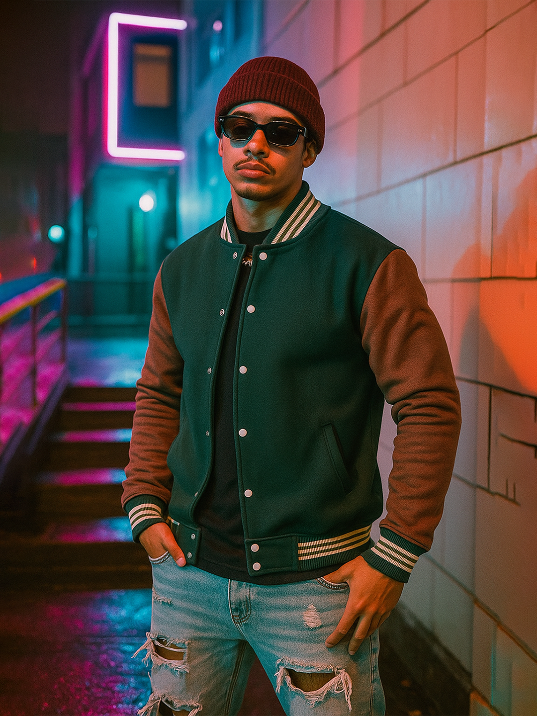 Color Block Varsity Jacket