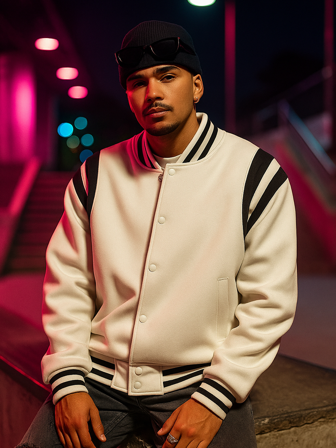 White Varsity Jacket