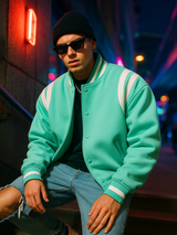 Sky Blue Varsity Jacket