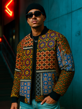 Multicolor Printed Velvet Jacket