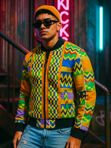 Multicolor African Printed Velvet Jacket