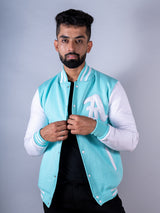 Sky Blue LA Varsity Jacket